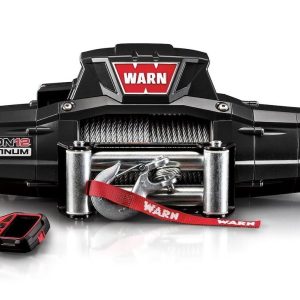 WARN Industries Winch, Zeon ® 12 Platinum, Vehicle Mounted, Vehicle Recovery Winch, 12 Volt Electric, Two 16 Amp Accessory Ports – 92820