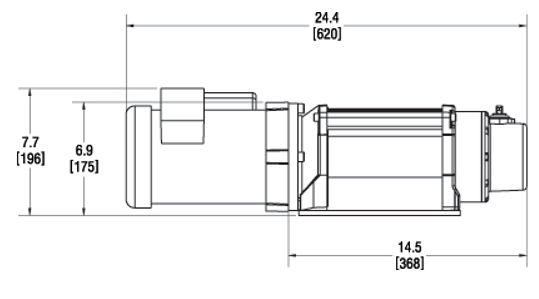 WARN Industries Winch, 3000 Aci Series, Fixed-Mount, Industrial Winch, Electric, 3000 Pound Line Pull Capacity, 100 Foot Wire Rope – 93000