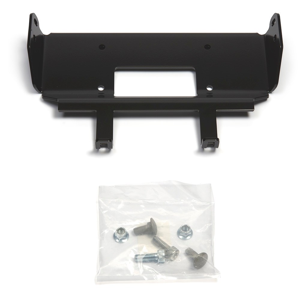 WARN Industries Winch Mount, For 4000 to 4500 Pound Winches, Fixed Mount, Powder Coated, Black – 93790