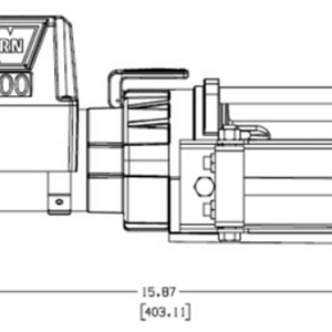 WARN Industries Winch, 4000 DC Series, Vehicle Mounted, Trailer Winch, 12 Volt Electric, 4000 Pound Line Pull Capacity, 43 Foot Wire Rope – 94000