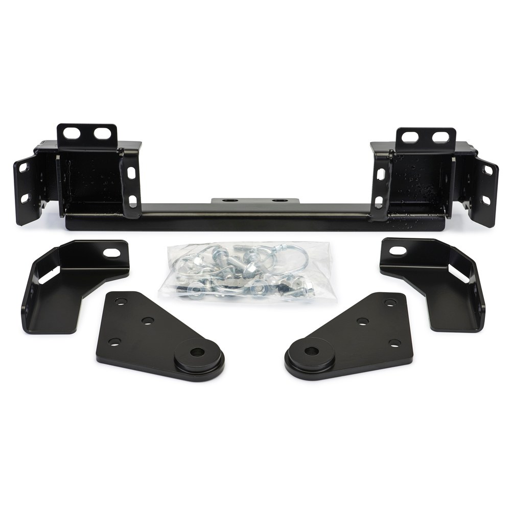 WARN Industries Snow Plow Mount, Front Kit, Black, Includes Mounting Bracket and Hardware. Requires Base Tube Assembly. See Required Parts. – 95160