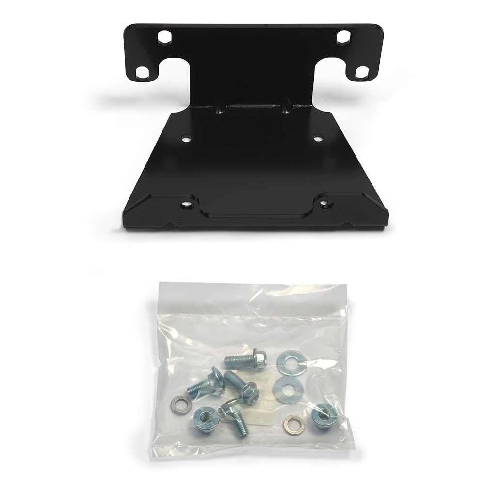 WARN Industries Winch Mount, For 4000 to 4500 Pound Winches, Fixed Mount, Powder Coated, Black – 95740
