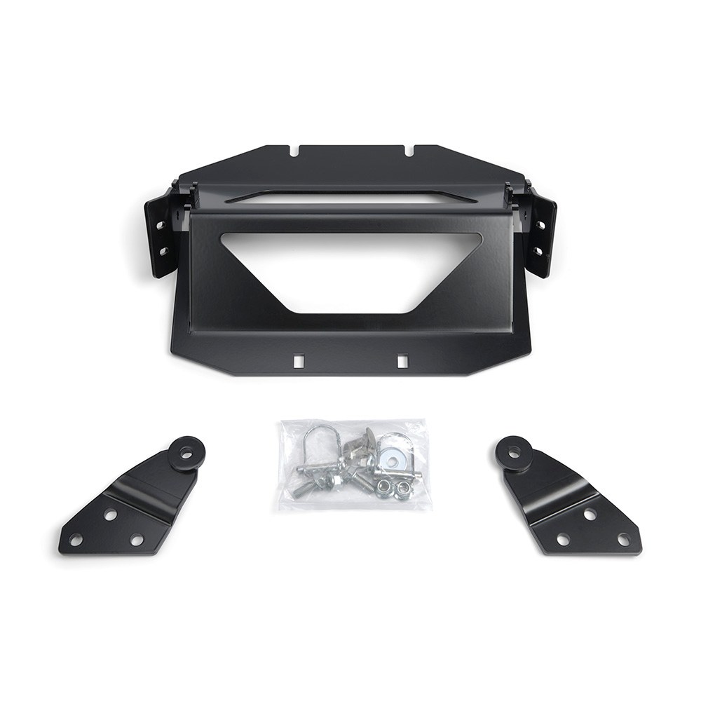 WARN Industries Snow Plow Mount, Front Kit, Black, Includes Mounting Bracket and Hardware. Requires Base Tube Assembly. See Required Parts. – 95840
