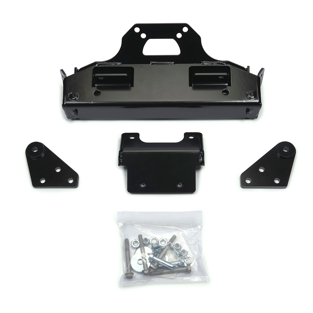 WARN Industries Snow Plow Mount, Front Kit, Black, Includes Mounting Bracket and Hardware. Requires Base Tube Assembly. See Required Parts. – 96322