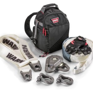 WARN Industries Winch Rigging Kit, Epic ™, Includes 18000 Pound Capacity Snatch Block, Premium Recovery Strap, Tree Trunk Protector – 97570