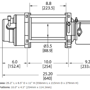 WARN Industries Winch, M15-S, Vehicle Mounted, Vehicle Recovery Winch, 12 Volt Electric, 15000 Pound Line Pull Capacity – 97730
