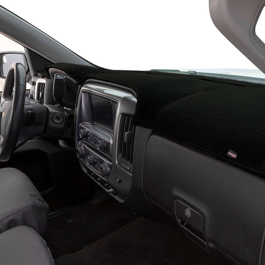 Wolf Prod. Dash Board Cover, Dashmat®, Black, Soft Foss Fiber Carpet, All Vents and Sensor Openings Are Pre-Cut – 2187-01-25