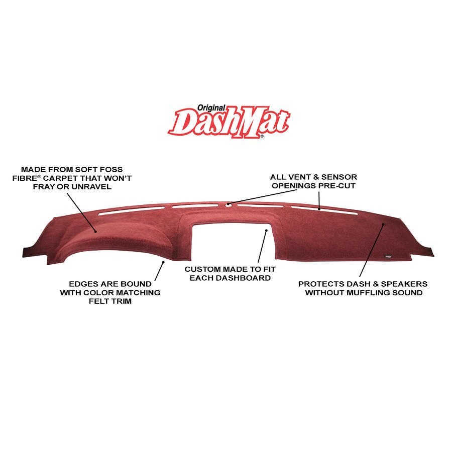 Wolf Prod. Dash Board Cover, Dashmat®, Black, Soft Foss Fiber Carpet, All Vents and Sensor Openings Are Pre-Cut – 2187-01-25