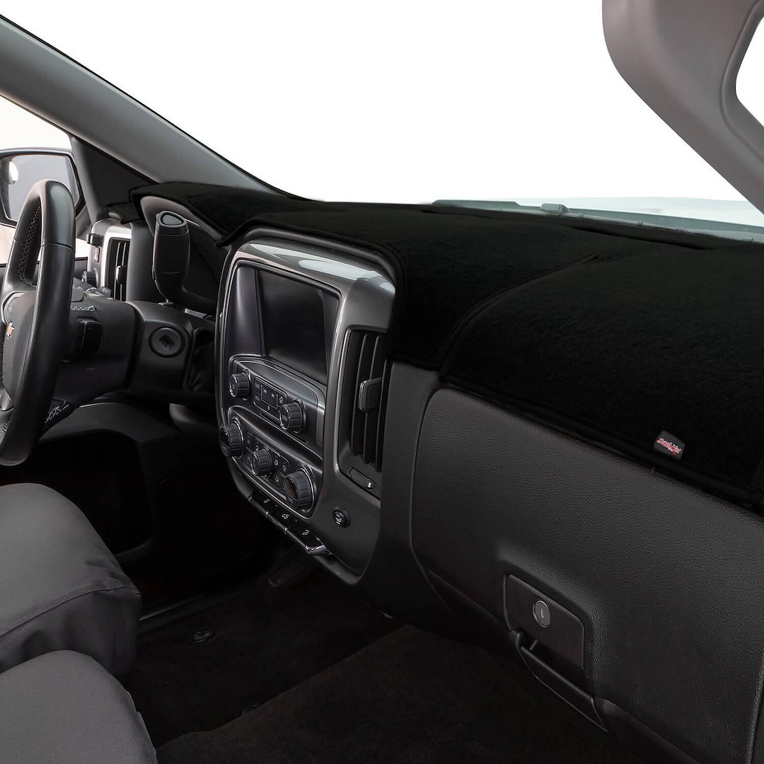 Wolf Prod. Dash Board Cover, Dashmat®, Black, Soft Foss Fiber Carpet, All Vents and Sensor Openings Are Pre-Cut – 2229-02-25