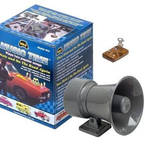 Wolo Horn, Music Time ®, Dixie/ on the Road Again, 12 Volt, 4 Inch Length X 4 Inch Width X 4-1/2 Inch Height, Gray, Plastic – 003