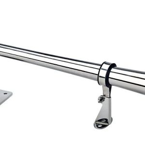 Wolo Horn, The Persuader ®, One 408 Hertz High-Tone Horn, 114 Decibels, 12 Volt, 15-1/2 Inch Trumpet, Silver, Stainless Steel – 115