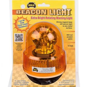 Wolo Warning Light, Beacon Light ®, 4-5/8 Inch Diameter X 5-1/2 Inch Height, Dome Style, Magnet Mount, Rotating, Amber Lens – 3100-A