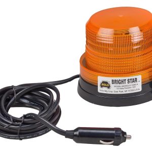 Wolo Warning Light, Bright Star ™, 4 Inch Base Diameter X 3-5/8 Inch Lens Diameter X 4 Inch Height, Dome Style, Magnet Mount, Strobe – 3300-A