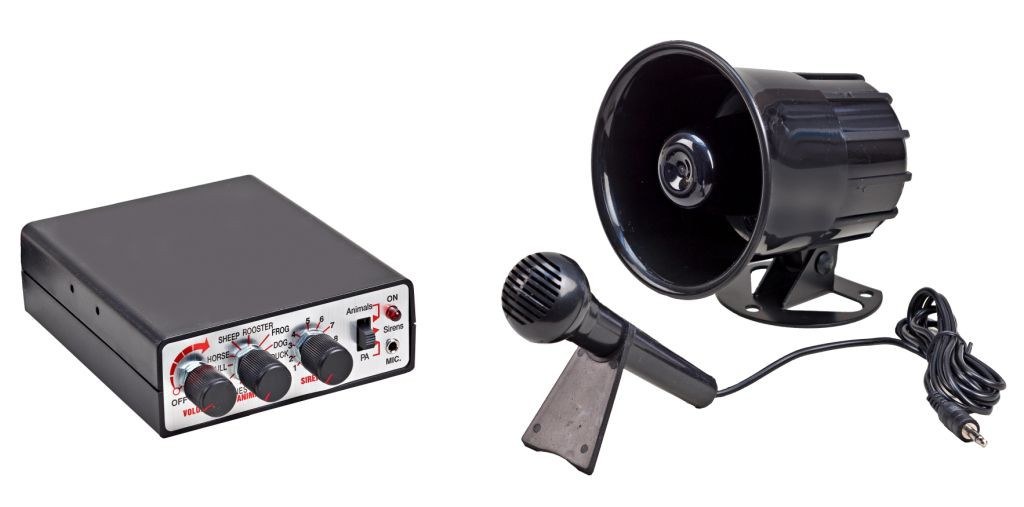 Wolo Horn, Animal House ®, 9 Animal Sounds/ 10 Sirens/ 50 Musical Tunes/ Pa System, 105 Decibels, 12 Volt, 4 Inch X 4 Inch X 4-1/2 Inch Speaker – 345