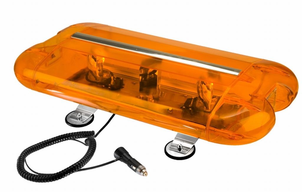 Wolo Warning Light, Wolo-Aurora ®, 24 Inch Length X 12 Inch Width X 5-1/2 Inch Height, Mini Bar, Magnet Mount, Dual Rotating Halogen – 3550M-A