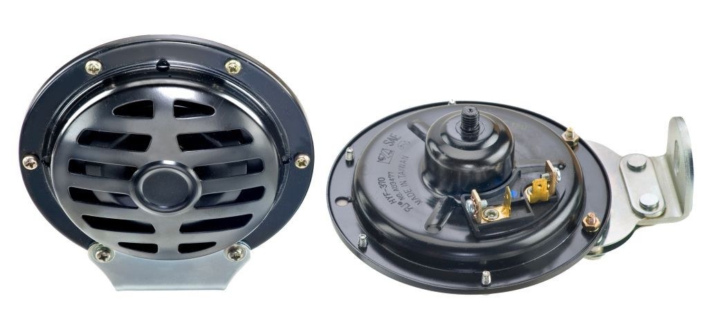 Wolo Horn, Beep Beep Horn ™, Road Runner “beep Beep”, 115 Decibels, 12 Volt, 5 Inch Diameter, Black, Painted Steel – 370