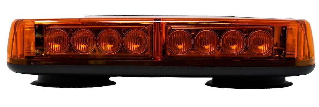 Wolo Warning Light, Sure Safe ®, 10-1/2 Inch Length X 6 Inch Width X 2-1/2 Inch Height, Mini Bar, Magnet Mount, LED, Amber Lens – 3720M-A
