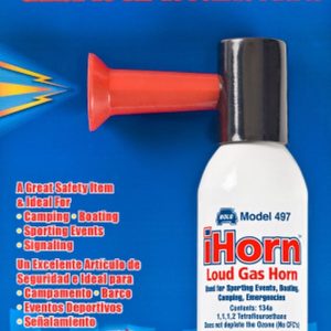 Wolo Air Horn, Ihorn ®, Loud, Mini Hand-Held Gas Air Horn, 5-1/4 Height X 2-1/2 Inch, Red and Black, Plastic – 497