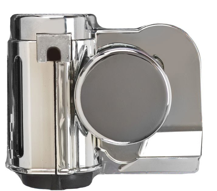 Wolo Air Horn, Bad Boy ™, Dual Tone, One Piece Compact Air Horn, 5-1/8 Inch Length X 3 Inch Width X 4-1/2 Inch Height, Chrome Plated, Silver – 519