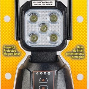 Wolo Work Light, See-More ™, Free Standing, 3 Watt, 1200 Lumens, Bridgelux LED, Black ABS Housing, Rechargeable Battery, With Magnetic Base – 6000-2