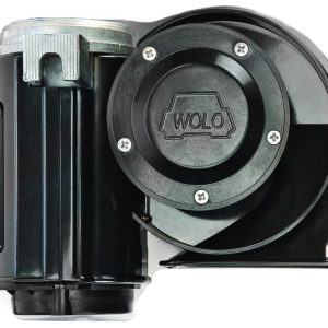 Wolo Air Horn, Big Bad Max ™, Triple Tone, 5-3/4 Inch Length X 3-1/2 Inch Width X 4-5/8 Inch Height, Black, ABS Plastic, With 30 Amp Relay – 619