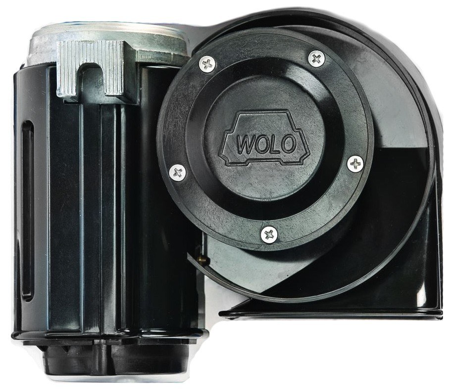 Wolo Air Horn, Big Bad Max ™, Triple Tone, 5-3/4 Inch Length X 3-1/2 Inch Width X 4-5/8 Inch Height, Black, ABS Plastic, With 30 Amp Relay – 619