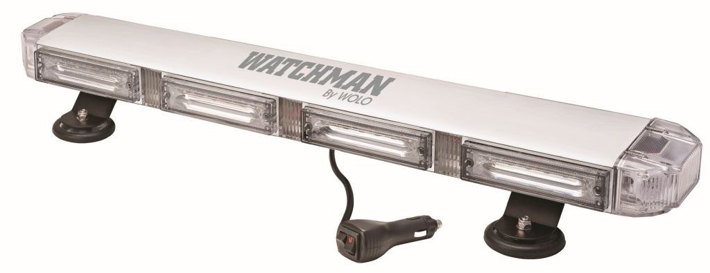 Wolo Warning Light, Watchman ™, 24-5/8 Inch Length X 4-3/4 Inch Width X 2-7/8 Inch Height, Mini Bar, Magnet/Permanent Roof Mount, Amber LED – 7824MP-A