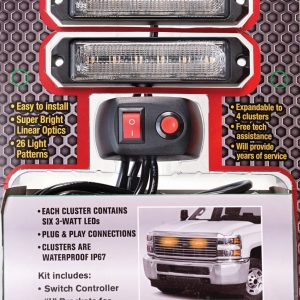 Wolo Warning Light, Surfce Mount, LED, Amber, 26 Light Pattern, 12 to 24 Volts – 8000-A