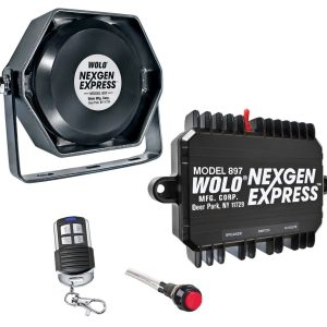 Wolo Air Horn, Nexgen Express ®, Die Cast Aluminum, 80 Watts Audio Output, Painted Black Enamel, Wireless – 897