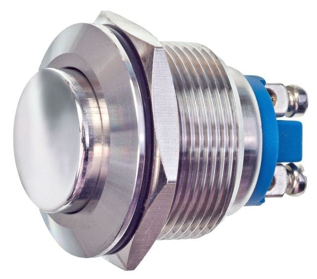 Wolo Horn Button, Universal 7/8 Inch Diameter, Flush Mounting, 12 Volts, Stainless Steel – HS-3