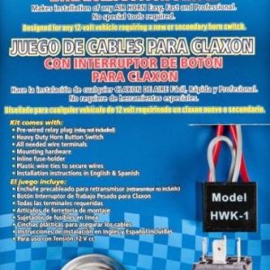 Wolo Air Horn Wiring Kit, Used for Installing AN Air Horn – HWK-1