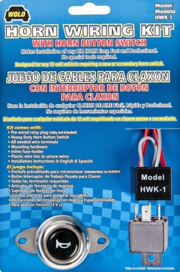 Wolo Air Horn Wiring Kit, Used for Installing AN Air Horn – HWK-1