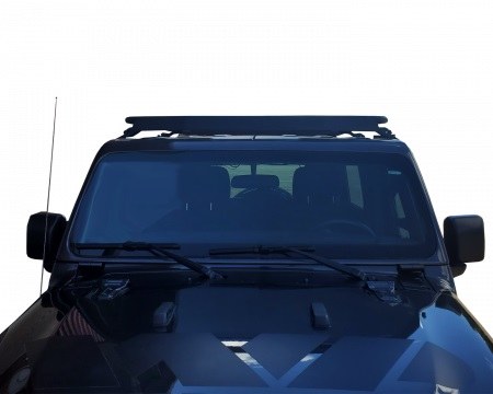 Warrior Prod Roof Basket, 89-1/2 Inch Length X 51-1/4 Inch Wide X 4-1/4 Inch Height Installed Size, Powder Coated, Black, Steel, Welded – 10908