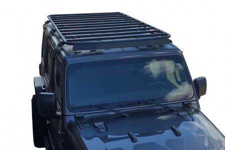 Warrior Prod Roof Basket, 89-1/2 Inch Length X 51-1/4 Inch Wide X 4-1/4 Inch Height Installed Size, Powder Coated, Black, Steel, Welded – 10908