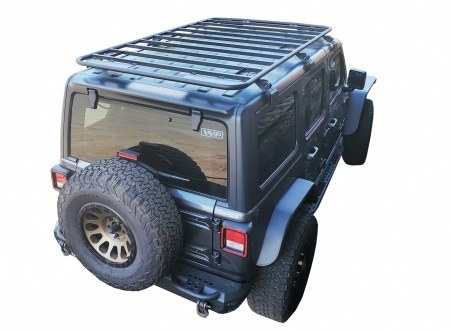 Warrior Prod Roof Basket, 89-1/2 Inch Length X 51-1/4 Inch Wide X 4-1/4 Inch Height Installed Size, Powder Coated, Black, Steel, Welded – 10908