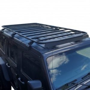 Warrior Prod Roof Basket, 89-1/2 Inch Length X 51-1/4 Inch Wide X 4-1/4 Inch Height Installed Size, Powder Coated, Black, Steel, Welded – 10908
