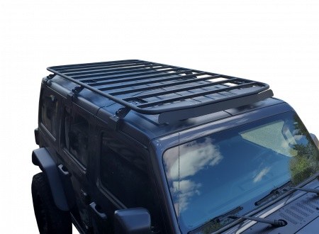 Warrior Prod Roof Basket, 89-1/2 Inch Length X 51-1/4 Inch Wide X 4-1/4 Inch Height Installed Size, Powder Coated, Black, Steel, Welded – 10908