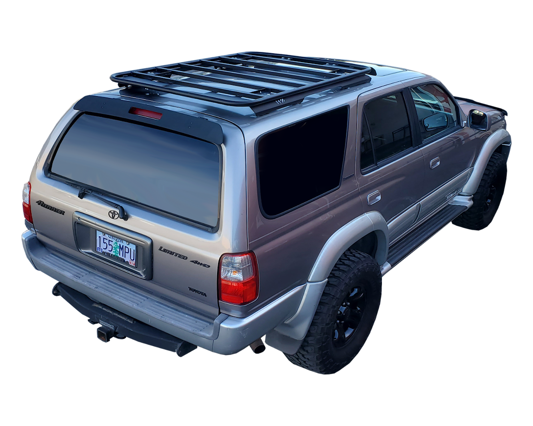 Warrior Prod Roof Rack, Rain Gutter Mount, Powder Coated, Black, Steel, With Wind Deflector – 10913