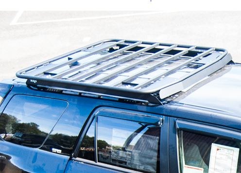 Warrior Prod Roof Rack, Roof Rack Wind Deflector, Rain Gutter Mount, Powder Coated, Black, Steel, With Wind Deflector – 10915