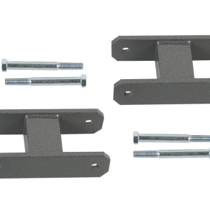 Warrior Prod Leaf Spring Shackle, Adds 1-1/4 Inch, Non Greasable, Without Bushings, Grey, With Mounting Hardware – 153