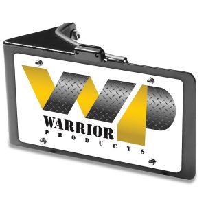 Warrior Prod License Plate Bracket, Black, Steel Plate, With Mounting Brackets and LED Light – 1563