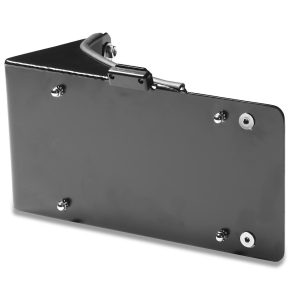 Warrior Prod License Plate Bracket, Black, Steel Plate, With Mounting Brackets and LED Light – 1563