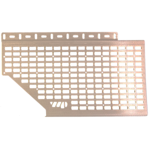 Warrior Prod Molle Cargo Panel, Use to Store Rotopax Container/ Molle Pouch/ Off-Road Jack/ Camping Equipment, Bed Side Mount, Raw, Aluminum – 27403