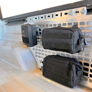 Warrior Prod Molle Cargo Panel, Use to Store Rotopax Container/ Molle Pouch/ Off-Road Jack/ Camping Equipment, Bed Side Mount, Raw, Aluminum – 27403