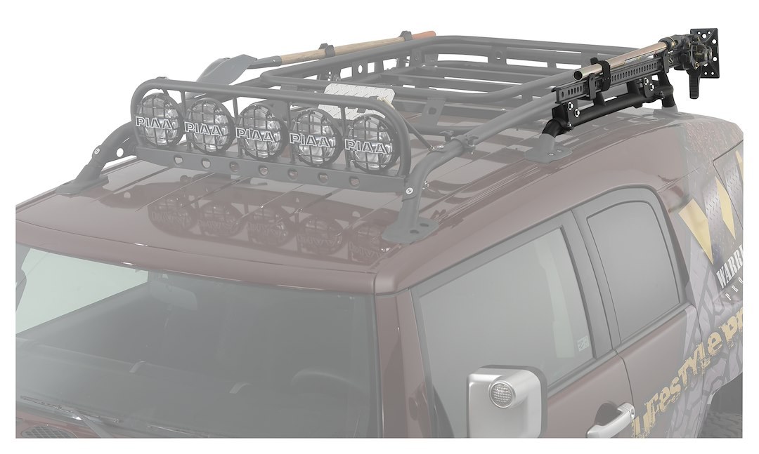 Warrior Prod Jack Mount, Hi-Lift Jack, Mounts to OEM Roof Rack, Black, Steel – 3840