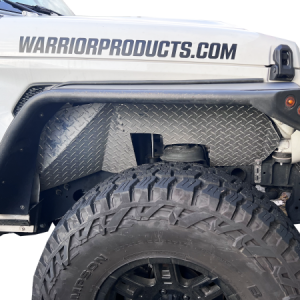 Warrior Prod Fender Well Liner, Raw, Diamond Plate Aluminum, With Hardware, Set of 2 – 6315