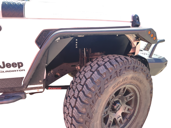 Warrior Prod Fender Well Liner, Black, Powder Coated, Aluminum, With Hardware, Set of 2 – 6315PC