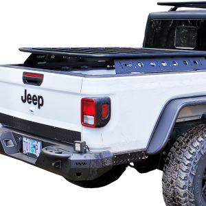 Warrior Prod Bed Cargo Rack, 600 Pound Stationary/ 400 Pound On-Road/ 150 Pound Off-Road Capacity, Bolt on, Powder Coated, Black, Steel – 7810