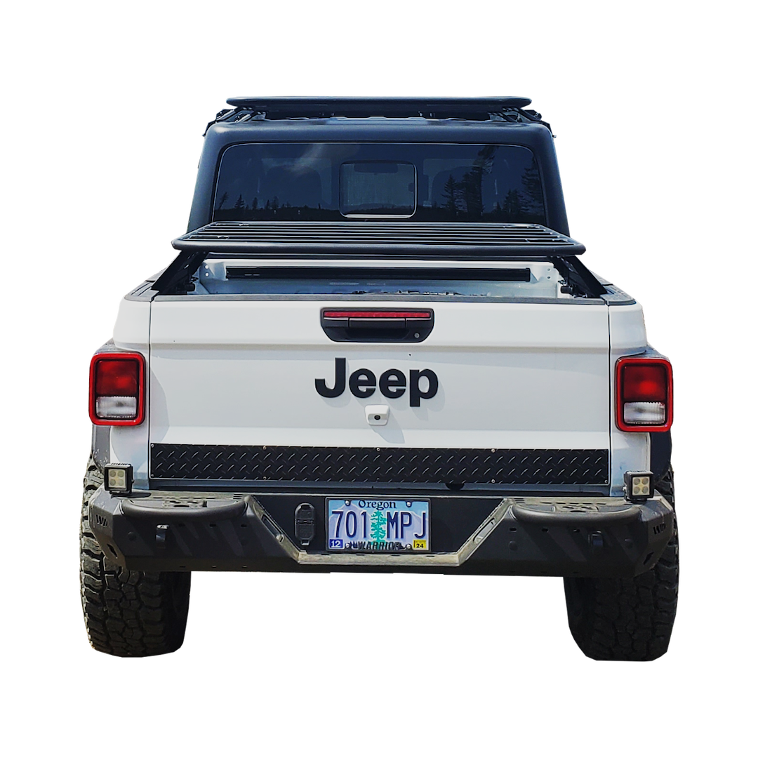 Warrior Prod Bed Cargo Rack, 600 Pound Stationary/ 400 Pound On-Road/ 150 Pound Off-Road Capacity, Bolt on, Powder Coated, Black, Steel – 7810