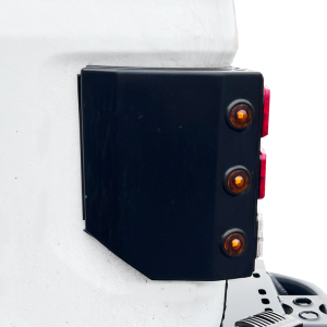 Warrior Prod Tail Light Assembly, LED, Red and White Lens, Black Steel Housing, White Bulbs, Set of 2 – 7965